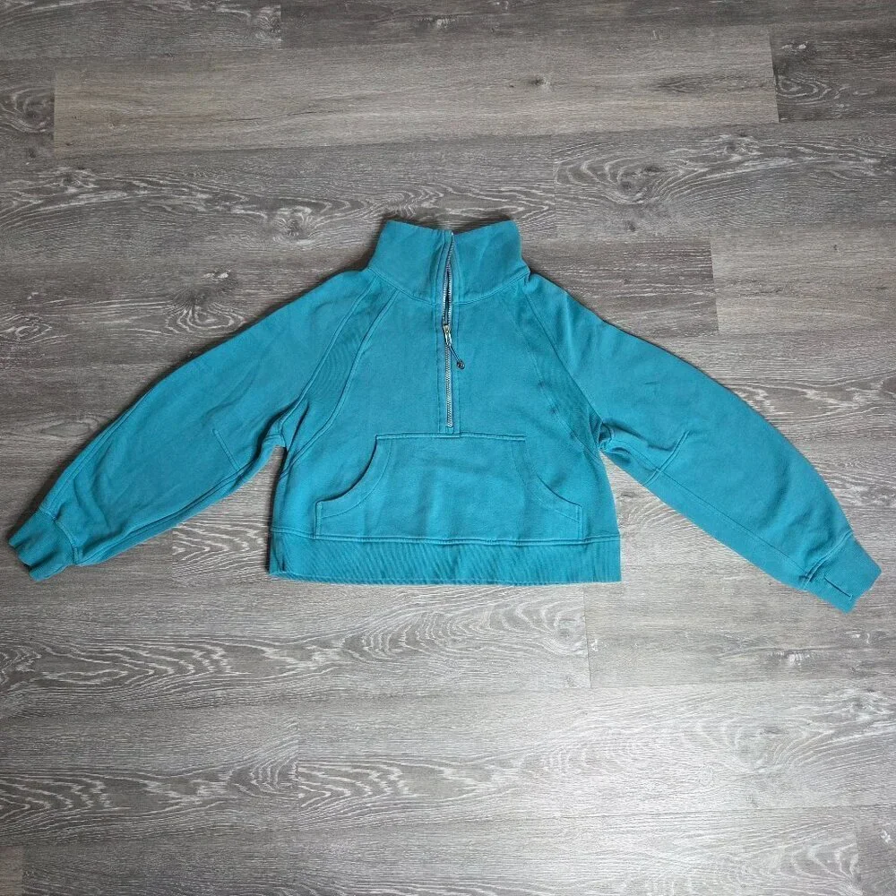 Lululemon - Women's Scuba Oversized Funnel-Neck Half Zip Storm Teal Size - M/L